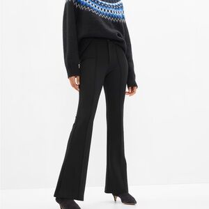 Gap Black High Rise Ponte Split Flare Pants
